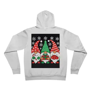 Three Christmas Gnomes Hoodie | Holiday Gnome Santa Claus Present Snowflakes