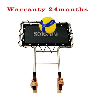 SOEZmm Volleyball Blocker Pro SPL2T – Sturdy Big T Baffle Training Aid for Blocking, Spiking & Hit Placement – One-Piece Steel Frame & Elastic Bungee Net ,Lightweight & Portable
