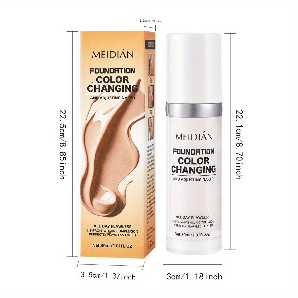 30mL high coverage temperature-changing light brown skin color foundation, color-changing bb contains glycerin, long-lasting waterproof, silky, moisturizing, non-sticky matte foundation full coverage, not easy to makeup, uni