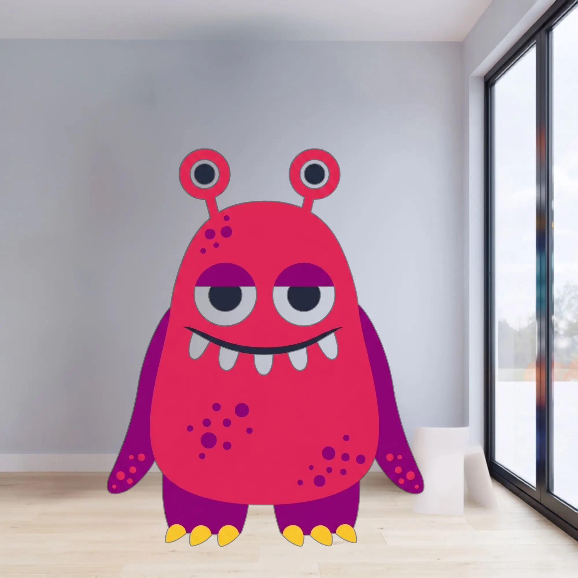 Custom Outer Space Alien Cardboard Standee - Cute Monster Cutout, Festive Party Supply for Birthday Decor