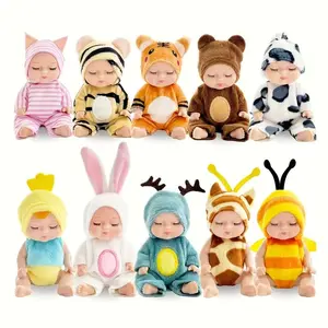 Classic Doll Set, 10 Mini Teenage Dolls, Realistic Animal, Cute Teenage Dolls for Girls, Perfect Gift for Easter, Birthdays, Christmas, Dolls Gifts, Cute Doll Collectible