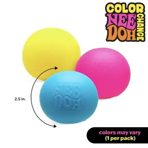 NeeDoh Soft Elastic Squeeze Fidget Stress Relief Ball, Durable Compact Handheld Sensory Toy for Daily Anxiety Relief