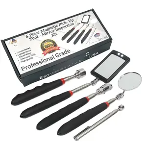 Inspection Mirror and  KIT with  Pick-Up Tools. 5  Set. Lighted Inspection Mirror and Lighted  Pick-Up Tool.