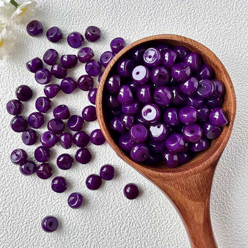 (F01) 12mm deep purple garlic slices*100pcs