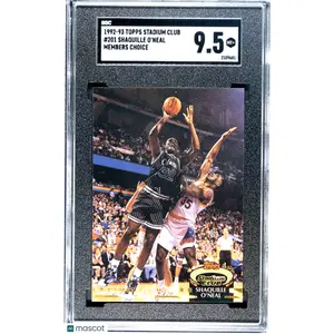 1992 Topps Stadium Club Shaquille O'Neal Members Choice Rookie SGC 9.5 GEM MIN