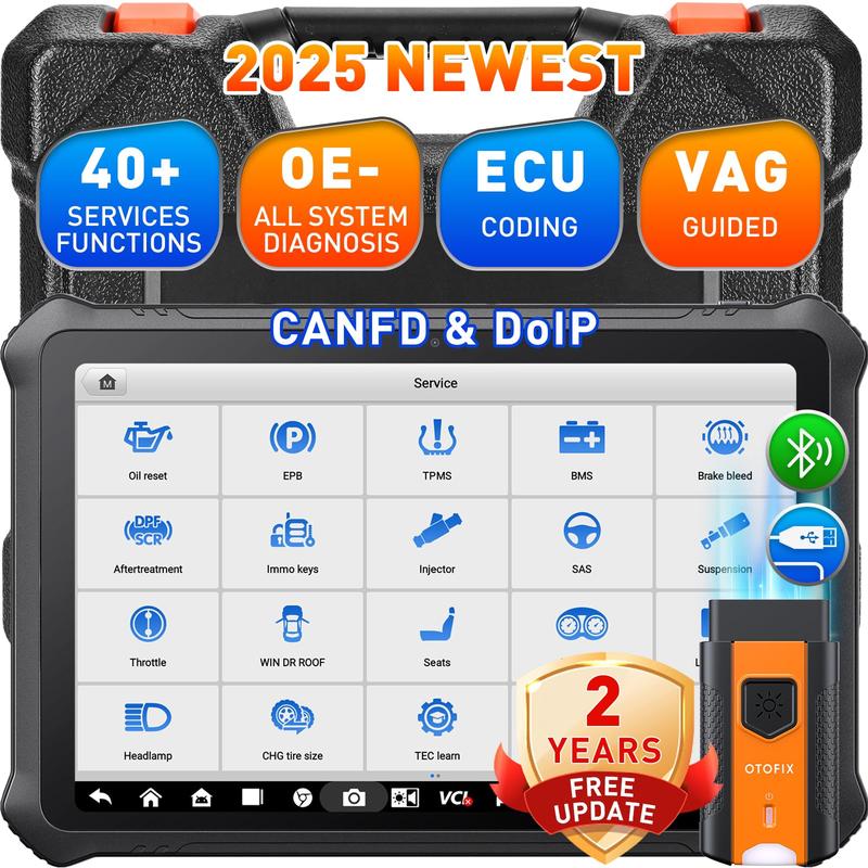 OTOFIX D1 PROS ECU Coding Diagnostic Scanner, Bi-Directional Scan Tool, 2 Years Updates, FCA Renault SGW, 5X AutoScan 2.0, 40+ Resets, CANFD DoIP, VAG Guided, All System Scan Tool, Upgraded of D1