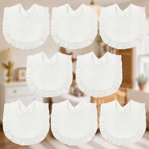 MUSBUY 8 Pack Muslin Baby Bibs 4-Layer Organic Cotton Newborn Bibs Soft Absorbent & Gentle for Delicate Skin Secure Snap Closure One-Size Fit Unisex Design