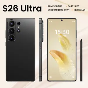 2026 S26 Ultra 5G Smartphone: 12GB+512GB, Android 15, 8000mAh Large Battery, 78MP+108MP HD Camera, 6.99" Display, Built-in Stylus, Unlocked with Case