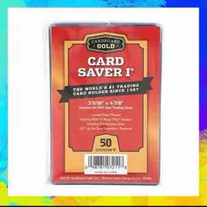 Cardboard Gold: Card Saver 1 Semi Ridge Loader 50 Count | Perfect for Grading Submission