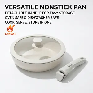 20pcs Kitchen supplies, Kitchenware Non-Stick Pots and Pans Set, Pans & Woks, Cookware, Kitchen Cookware Sets, KitchenHacks, MealPrep, Detachable Handle, Oven Safe, Versatile cookware, CookingEssentials