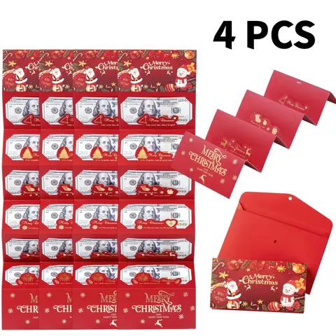 Christmas Cash Gift Envelope, Surprise Money Clip for Men and Women, Cartoon Greeting Card, Fantasy Theme, Money Clip, Creative Cash Gift Wallet, Unique Multifunctional Cash Box for Any Recipient, Cash Envelopes-MM