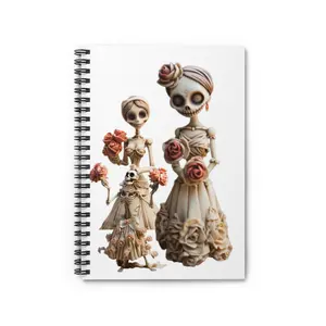 Skeleton Wedding Spiral Notebook, Dark Academia, Gothic Notebook, Goth, Junk Journal, Skull Notebook