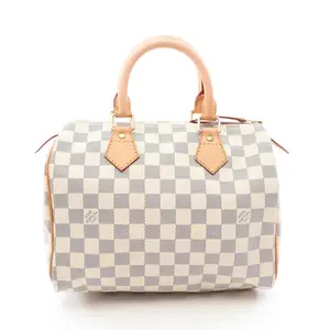 Pre-owned Louis Vuitton Canvas Shoulder Bags Speedy25 Damier Azur Handbag