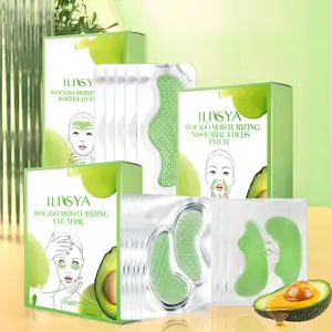 ilisya avocado eye & forehead & nasolabial hydro patches set - triple hydration boost - unisex daily skincare - 3-box value pack