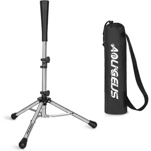 Baseball Tee Batting Tee Softball Tee Portable Travel Hitting Tee,Easy Adjustable Height,Stable Tripod Stand (Baseball Tee, Steel Hue)