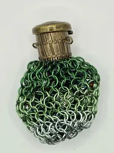Chainmail Dice Bag Ready to Ship - Green Gradient