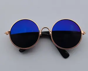 Lovely Vintage Round Cat Sunglasses Reflection Eye wear glasses For Small Dog Cat Pet Photos Pet Products Props Accessories