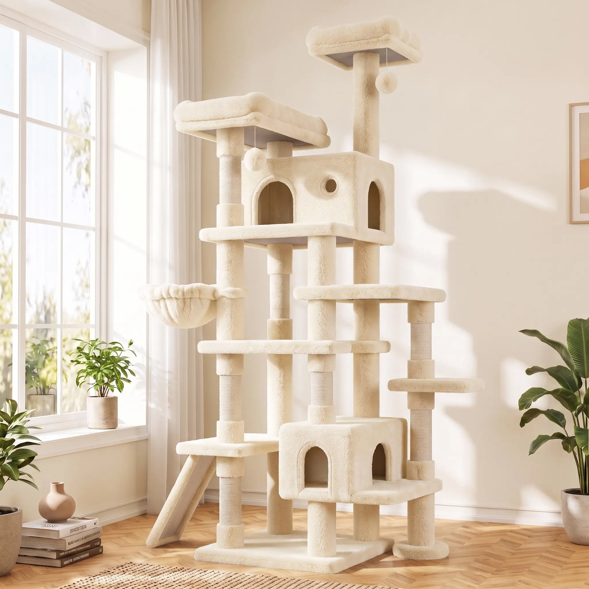 Beige-Multi Pillar Stable Frame