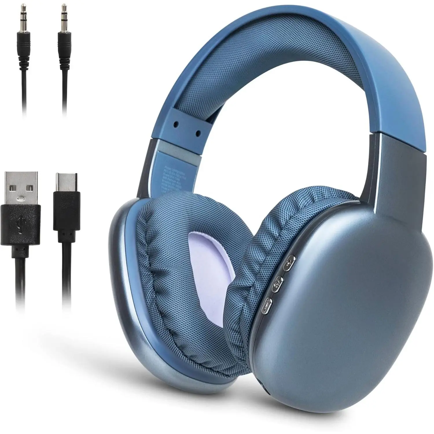 Ultra Wireless Headphones with Microphone- Rechargeable Over Ear Wireless Bluetooth Headphones with 10Hr Playtime, SD Slot, Backup Wire- Soft Cushion Wireless Headset with Mic (Silver)