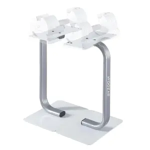 BYZOOM FITNESS Adjustable Dumbbell Stand Rack Holder Weight Training Fitness Exercise for Home Gym Woman Beginner White