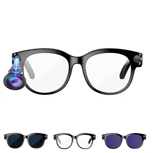 AI Smart Glasses with Video Recording, 8MP Camera Anti-Shake,1080P Video , 3 Lenses (Transparent Lenses + Black Lenses+Purple Lenses), Bluetooth Call ,Music Control Sport Glasses, 290Mah Battery ,40g Lightweight, AI Translation AI Glasses