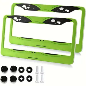 Alien License Plate Frame Funny UFO Car Accessories Aesthetic Auto Tag Cover Space Lover Gift Cool Cosmic Vehicle Decor – FASTSHIPPING