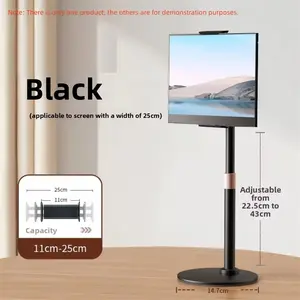 Adjustable Height Vertical Tablet Stand, Rotating CD Base, Portable Display Stand, Anti-Slip Durable Phone Holder, Mobile Device Support