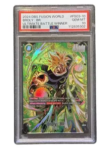 Graded Non-Sports Trading Card Single - Dragon Ball Super Broly, BR Winner Fusion World #fs03-10, PSA 10 Slab