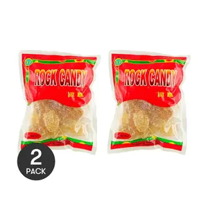 SOUTH WORD BRAND Yellow Rock Sugar 2 Pack 454g Each for Making Sweet Pear Soup and Porridge