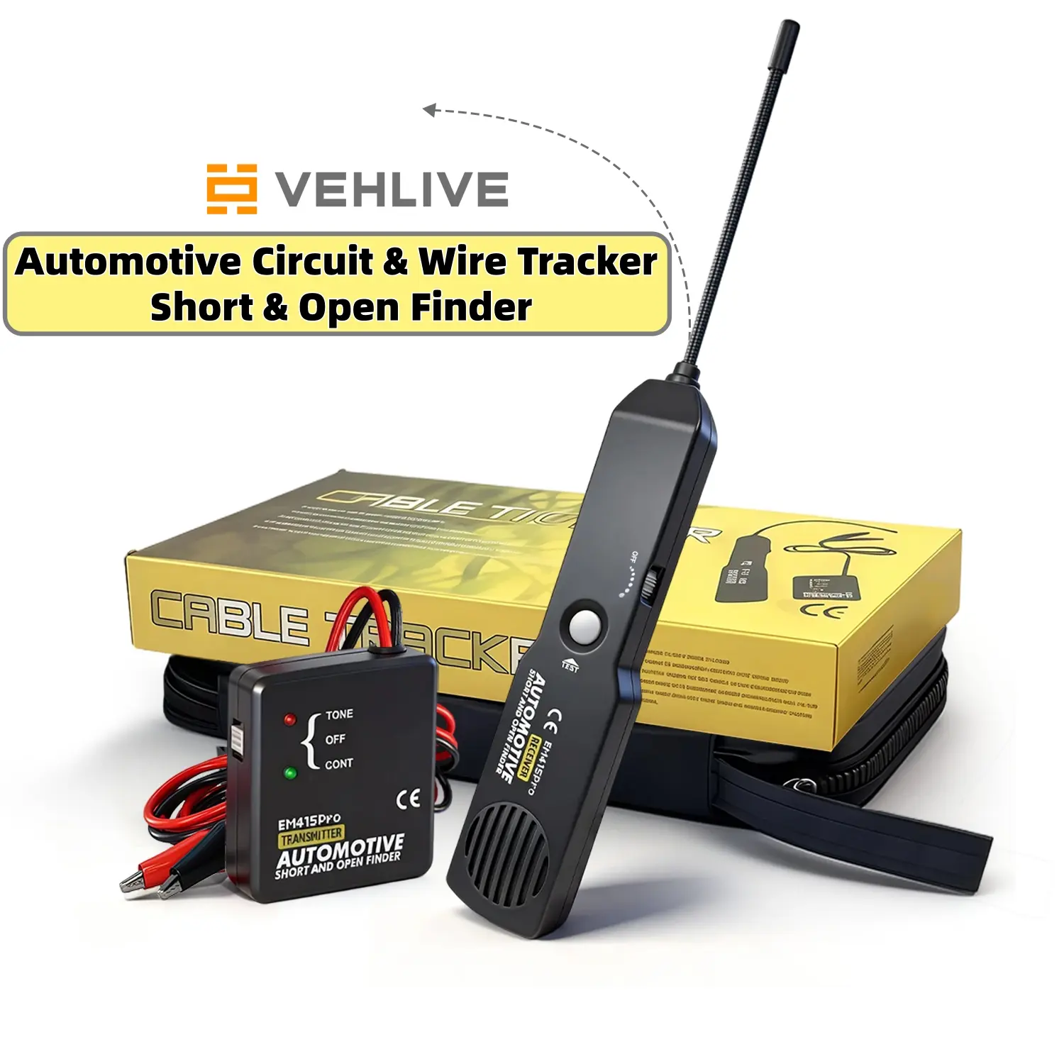 VEHLIVE Automotive Circuit & Wire Tracker 6-42V DC Wire Short Finder Circuit Tracker Circuit Tester & Circuit Scanner for Car Boat Trailer - Open/Short Circuit Detection Tool EM415PRO,car accessories