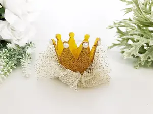SALE Yellow Gold Princess Crown Hairclip