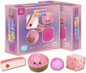 8-Piece Mystery Squishy Box Set, Slow-Rising Malt Sugar Stress Relief Fidget Toys, Soft Stretchy Sensory Toys, Cute Party Favors Gifts for Adults