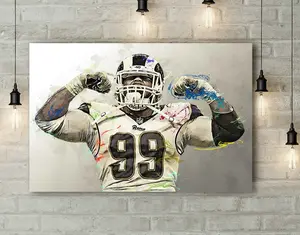 Aaron Donald Poster - Wall Art, Sports Art Print, Football Poster, Kids Decor, Man Cave, Gift, Modern
