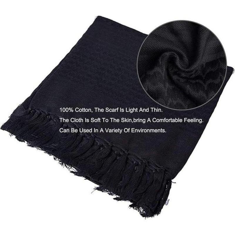 Military Shemagh Tactical Desert Scarf - 100% Cotton Keffiyeh Scarf Wrap for Men and Women Neck Gaiter 43"x43" Soft Comfortable Turban Style