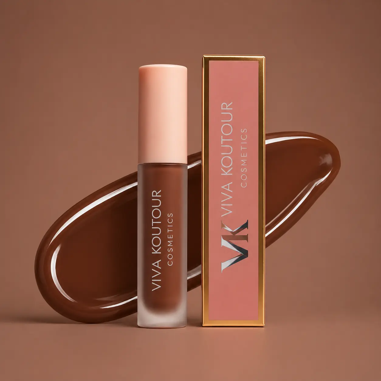 Mocha Brown Lip Gloss – High-Shine Non-Sticky Shimmer