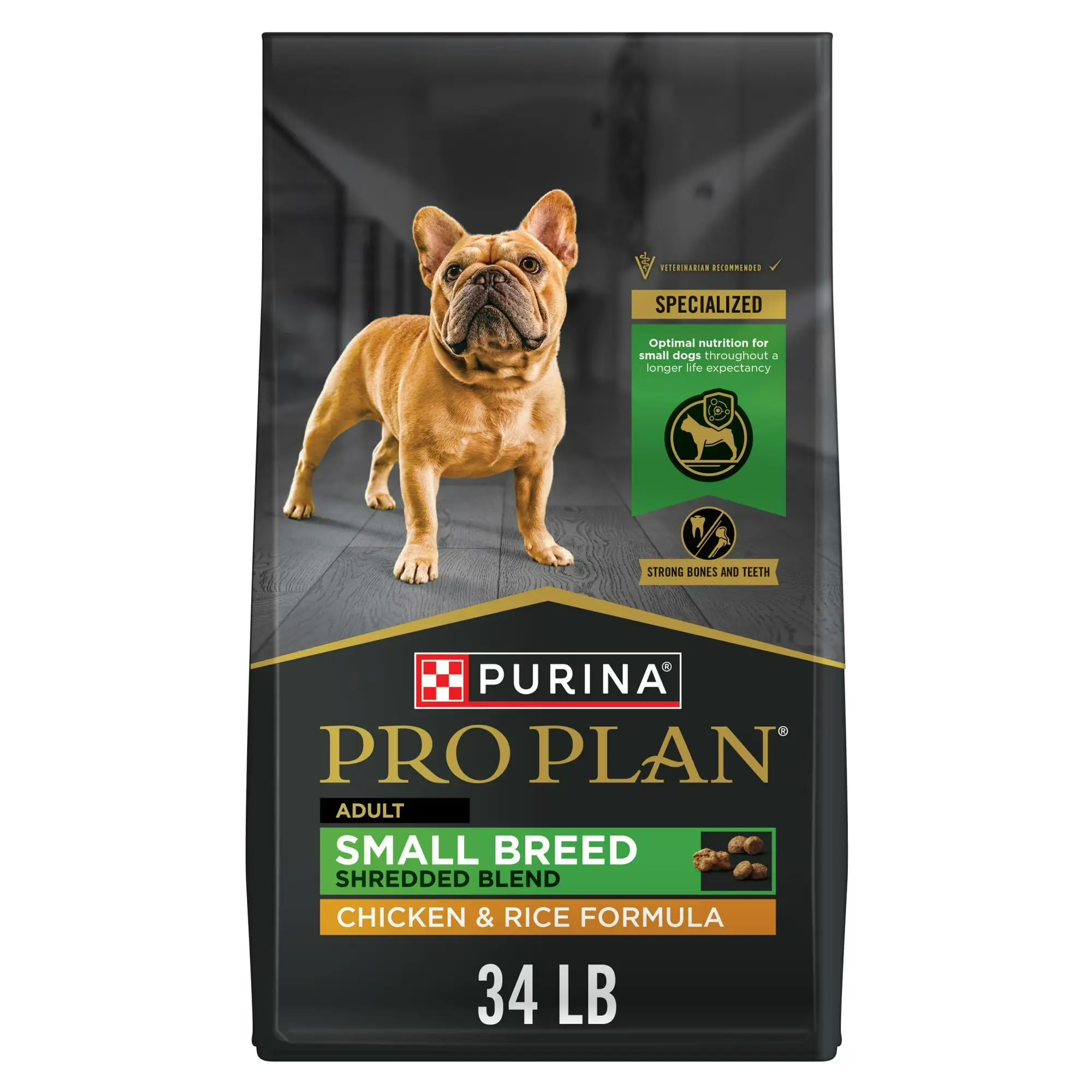 Purina Pro Plan Small Breed Dog Food With Probiotics for Dogs, Shredded Blend Chicken & Rice Formula, 6 lb. Bag