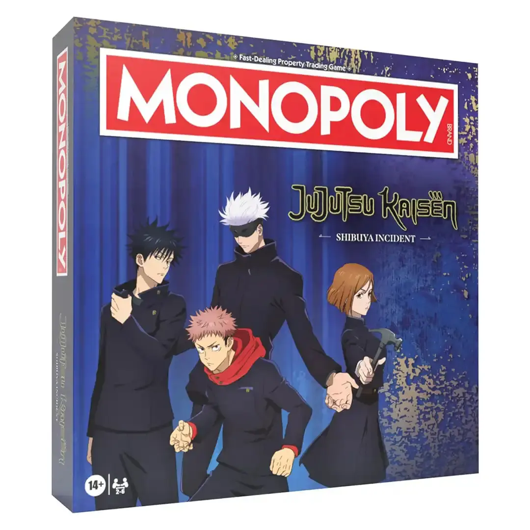 Hasbro Monopoly: Jujutsu Kaisen Anime & Manga Board Game - Curse Cards, Custom Character Tokens, Sorcerer Draw Cards, Modern Board Games, 60+ Min Play, Buy-Sell-Trade Territories, for Enthusiasts & Collectors