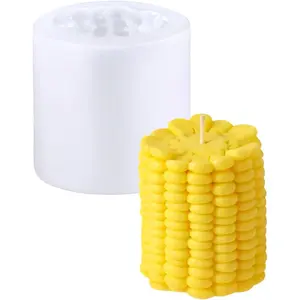 3D Corn Shape Silicone Mold Artificial Food Candy Mold for French Dessert Mousse, for Fondant Chocolate Candle Clay Soap Lotion Bar