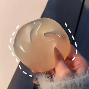 Coconut Oil & Maltose Squishy Stress Ball, Party Supplies, Slow Rising Crunchy Fidget Toys, Soft Moldable Non-Sticky Sensory Squeeze Ball, Transparent Jelly Ice Ball Mochi, Portable Easy Clean for Anxiety Relief, Photo Props gifts