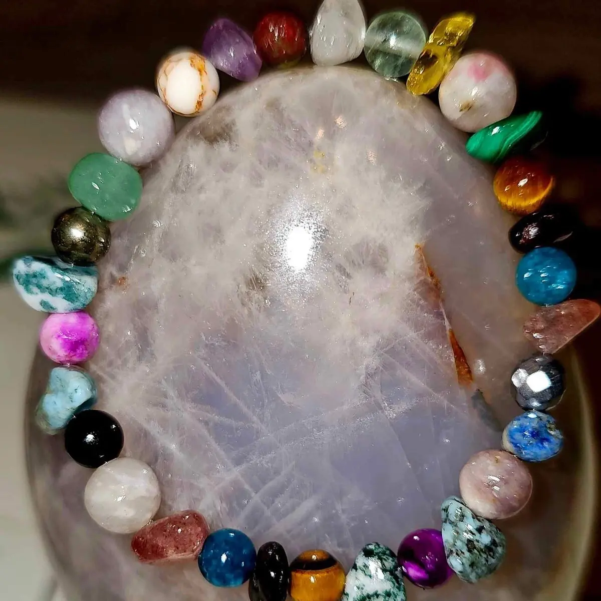 Womens high blood pressure and high cholesterol crystal bracelet