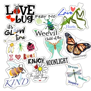 Bug Stickers, Ten Vinyl Stickers Supporting Bug, Great Bug Gift, Decorative Stickers