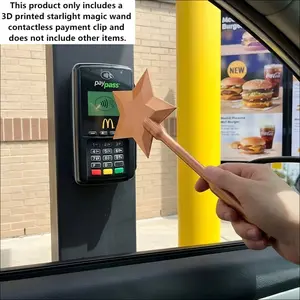 3D Printed Magic Wand Contactless Payment Wand, Starlight Wand Card Holder, Card Organizer for Tap-to-Pay, Office ID & Card Accessory【Not a Toy】