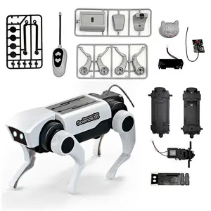 Remote Control Robot Dog for Kids, Science Teaching DIY Assembling Model Electric Mechanical Dog Toy for Boys Girls Birthday Christmas Gifts
