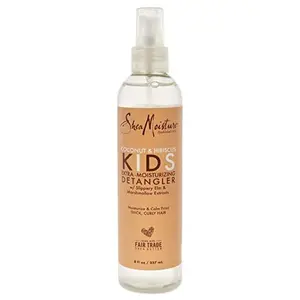 SheaMoisture Kids Extra Moisturizing Detangler Coconut & Hibiscus for Curly Hair Shea Butter Hair Care Product 8 oz