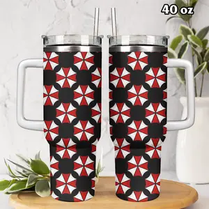 Resident Evil Umbrella Corps Logo Tumbler 40oz, Zombie Survival Horror Drinkware For Fans, Car Cup Portable, Insulated Travel Cup, Gamer Gift Idea | 080426.R3081.ID00