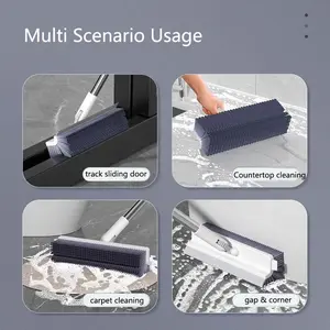 5-in-1 L Shaped Cleaning Brush, 1 Count Multifunctional Long Handle Cleaning Brush, Household Cleaning Tool for Kitchen Bathroom, Home Cleaning Tool