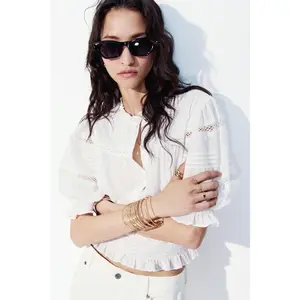 H&M Pintucked cotton blouse