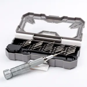 Magnetic Multifunctional Precision Screwdriver Set for Various Home Repair,Nanch 24 in 1 Diy Screwdriver Set with Build-in Telescopic Aluminum Handle Magnetic Multi-Screwdriver for phone repair screwdriver set