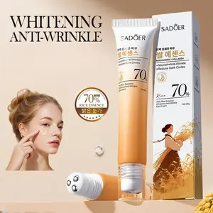 Roll on Eve Cream with 70% Rice Essence Extractfor Elasticity Wrinkles Puffiness Fine Lines Moisturize Tighten Tender Triple Roll & Glow Massage Head ldea for Daily Skincare（20ml）