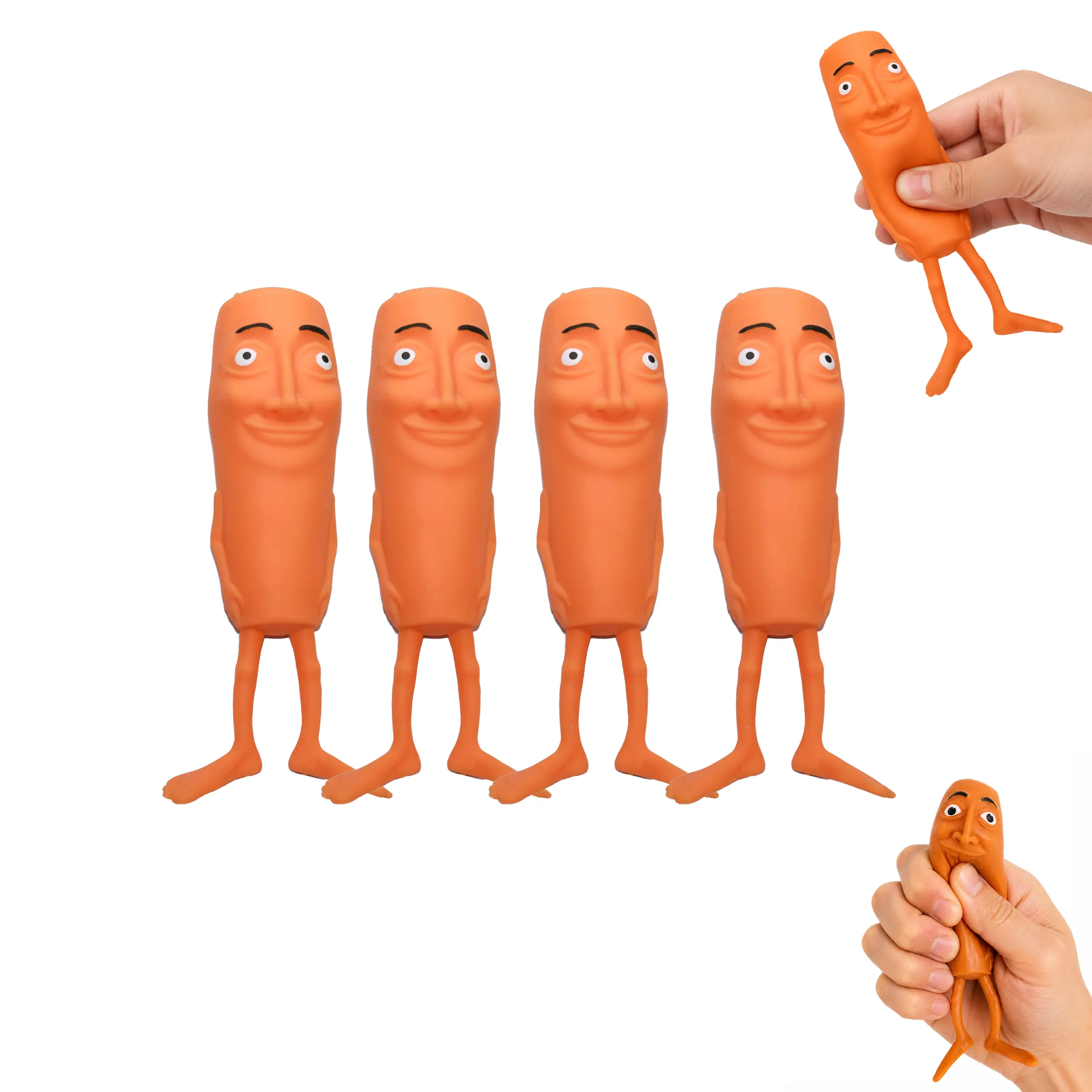 Tung Tung Tung Sahur Squishy Toy, Soft TPR Stretchy Stress Relief Toy, Slow Rebound Funny Sensory Fidget Toy, Handheld Squeeze Toy Gift